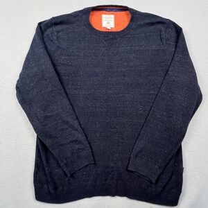 Fat‎ Face Sweater Mens XL Navy Marl Crew Neck Pullover Lightweight Casual Soft